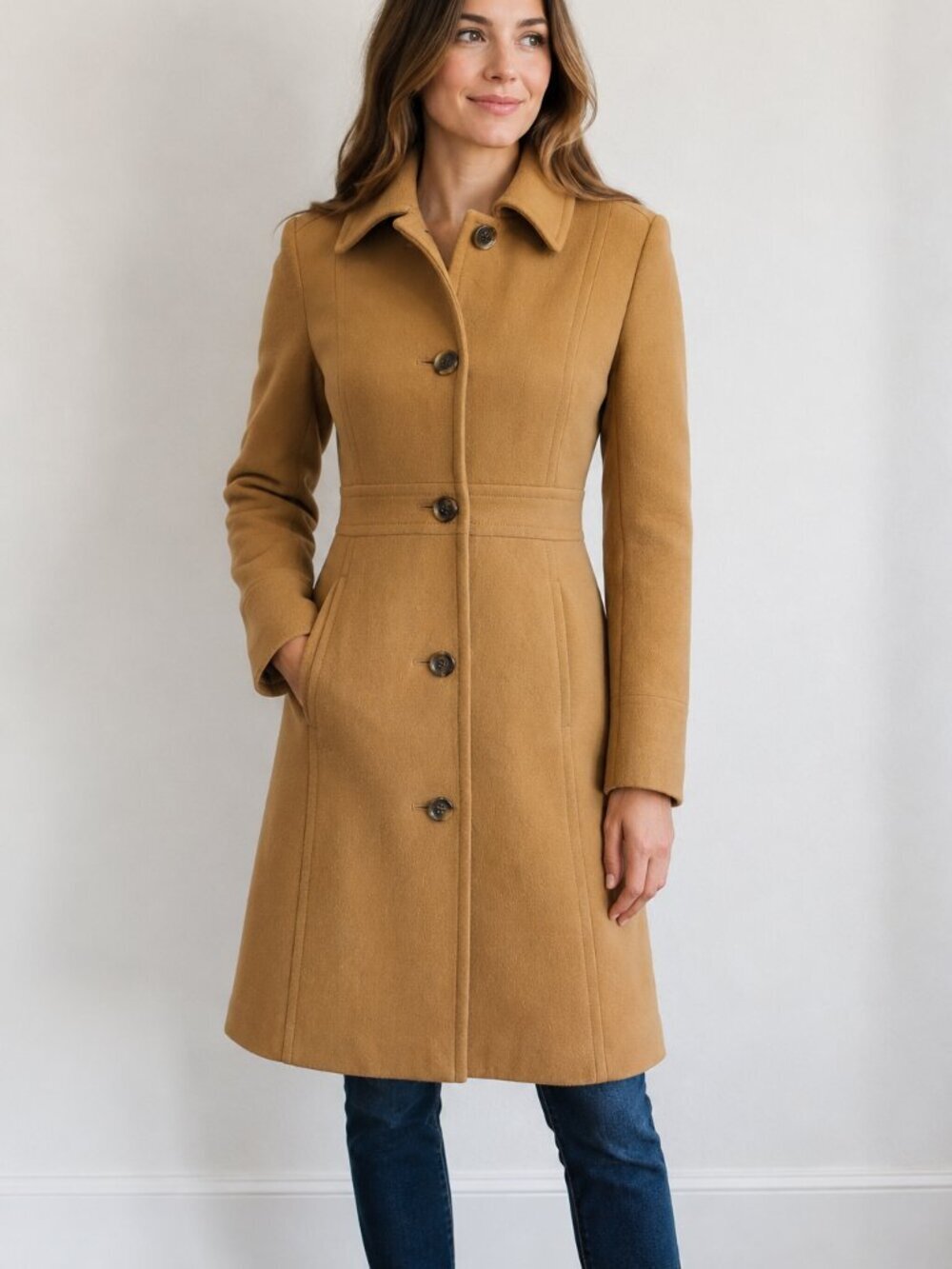 J.Crew Lady Day Coat Womens 0P Camel Beige Italian Double Cloth Wool Thinsulate - Picture 11 of 11